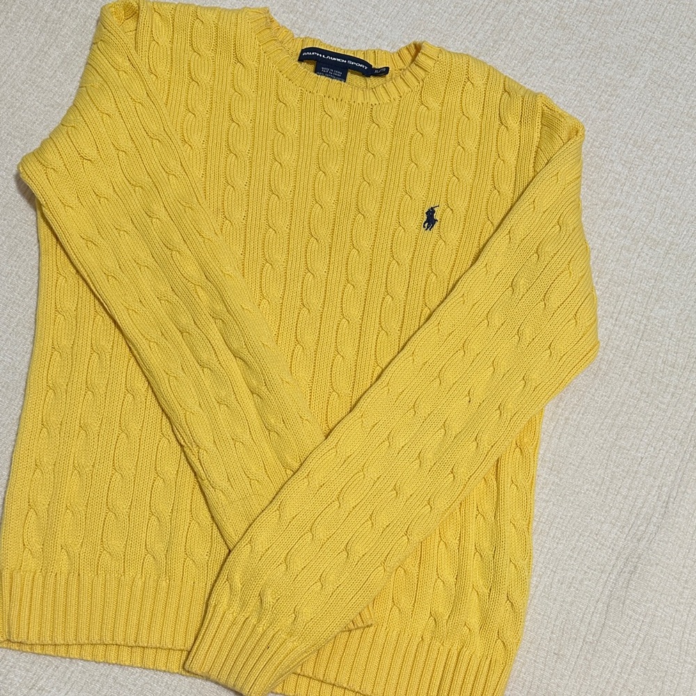 Ralph Lauren Yellow Cable Knit Sweater